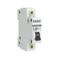 Автоматический выключатель EKF 1P 20А (C) 4,5кА ВА 47-29 Basic mcb4729-1-20C