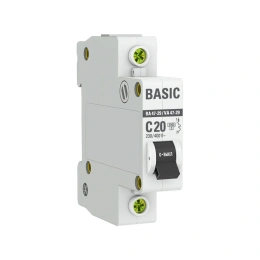 Автоматический выключатель EKF 1P 20А (C) 4,5кА ВА 47-29 Basic mcb4729-1-20C