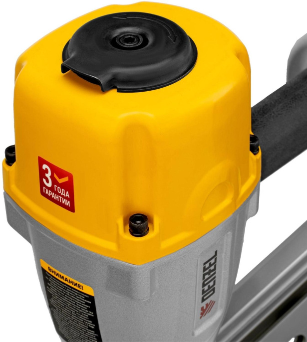 Пистолет гвоздезабивной Denzel PN2190 серый/желтый