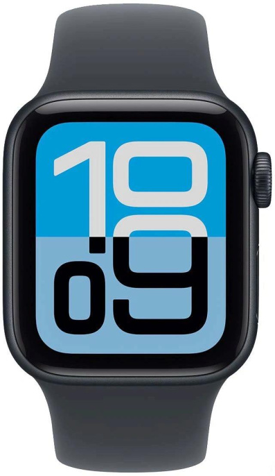 Смарт-часы Apple Watch SE 3 2025 A3325 44мм OLED корп.темная ночь Sport Band рем.темная ночь разм.брасл.:S/M (MEHN4J/A)