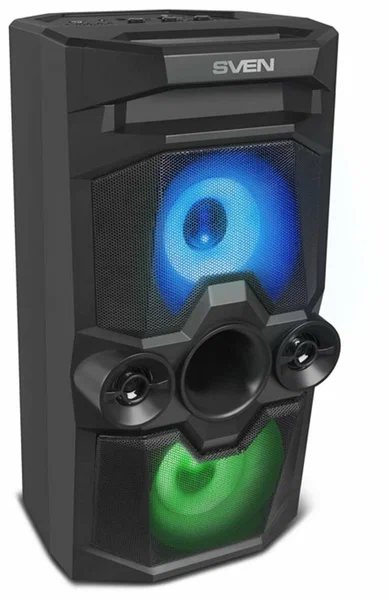 Портативная акустика SVEN АС PS-650, черный 50 Вт, TWS, Bluetooth, FM, USB, microSD, LED-дисплей, 4000мА*ч