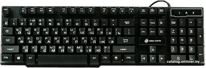 Клавиатура KGK-15U BLACK Dialog Gan-Kata - игровая с подсветкой, USB, черная