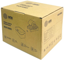 Принтер этикеток Cactus CS-TP-D420U+держатель,  черный