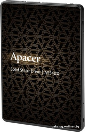 Накопитель SSD Apacer AS340X 120GB Bulk AP120GAS340XC 2.5", SATA 3.0, 3D TLC NAND, скорость чтения/записи: 550/500MB/s