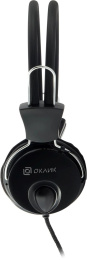 Гарнитура Oklick HS-M200,  для компьютера, накладные,  проводные, черный [1532011]