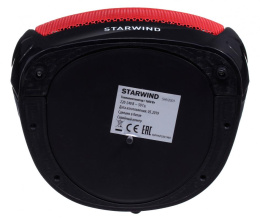 Тепловентилятор керамический StarWind SHV2001,  1600Вт,  с термостатом, 2 режима, черный,  красный