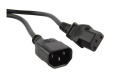 Шнур питания Hyperline PWC-IEC13-IEC14-1.0-BK C13-С14 проводник.:3x0.75мм2 1м 230В 10А упак.:1шт