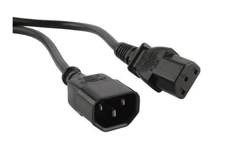Шнур питания Hyperline PWC-IEC13-IEC14-1.0-BK C13-С14 проводник.:3x0.75мм2 1м 230В 10А упак.:1шт