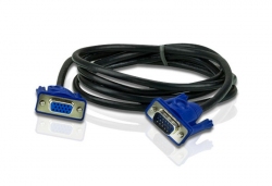 ATEN 2L-2401 Шнур, мониторный, HD DB15, Male-Female, 12 проводов, опрессованный, 1.8 метр., черный