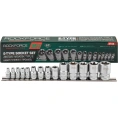 Набор торцевых головок 1/2"&1/4"&3/8"DR звездочка E4-24 14 предметов Rockforce RF-4158(11711)