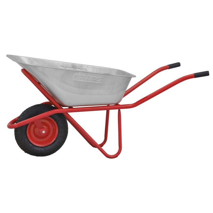 Тачка строительная BRADO 125 PROFI до 125л, до 280кг, 1x4.00-8, пневмо, ось 16*100