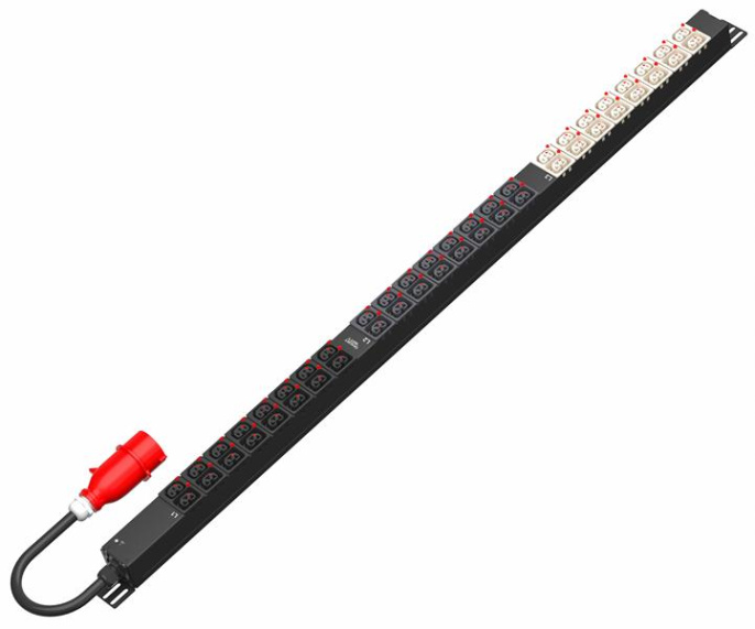 Блок распределения питания SMARTWATT PDU P-series 0U-B-3P16A-SMB-24C13-24C39-UL-3M-IEC309 PB31SO2424UL