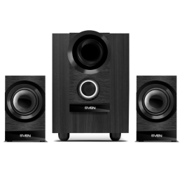 SVEN MS-150, чёрный, акустическая система 2.1, мощность RMS : 8 Вт+2x3.5 Вт