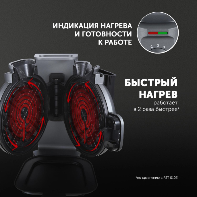 Вафельница Polaris PST 1000,  графитовый