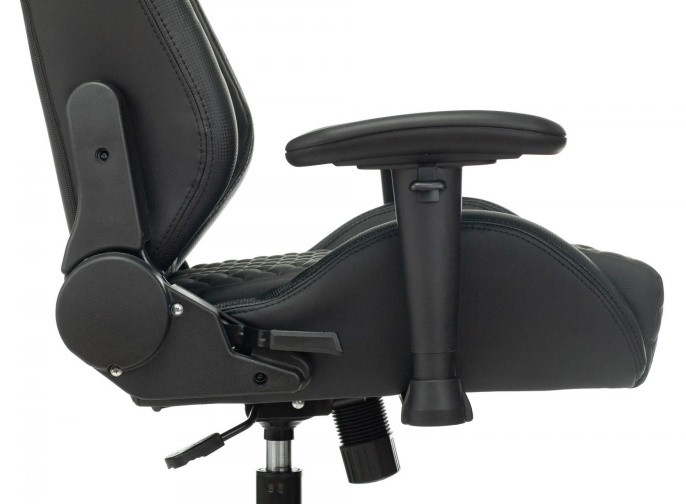 Кресло игровое Knight Neon черный соты экокожа с подголов. крестов. металл (KNIGHT NEON CARBON)