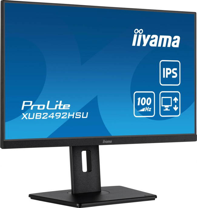 23.8" Монитор Iiyama ProLite XUB2492HSU-B6, 1920x1080, IPS, 100Гц, 1хHDMI, 1хDP, черный