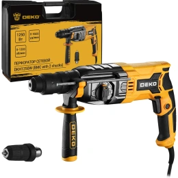 Перфоратор DEKO DKH1250W в кейсе, с дополнительным патроном, 1250 Вт 063-4366