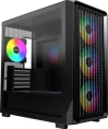 Корпус MicroATX Без БП Montech X5M MNT-X5M-B Tempered Glass, 1xType-C, 2xUSB-A 3.2 5Гбит/с, 4x120mm ARGB, HD Audio+Mic, VGA MAX 405mm, CPU MAX 230mm, пылевые фильтры Black