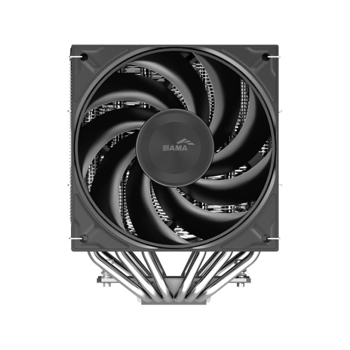 Кулер SAMA A60E (A60-XXWNNXOX-G) (Intel LGA115X/1200/1700/1851, AMD AM4/AM5, крепление на винтах, 6 тепловых трубок (6мм), размер вентилятора: 120x120x25мм, гидродинамический подшипник, 2200об/мин, 78CFM, 29dB(A), PWM, TDP 265W, 124x142.5x156.5мм, 1400г)