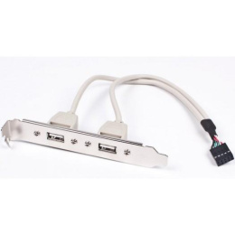 Кабель Gembird Планка в сист блок Gembird CCUSBRECEPTACLE на 2 USB2,0 10pin (011174)
