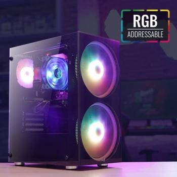 Корпус ATX Aerocool Python-G-BK-v1, Midi-Tower, без БП, черный