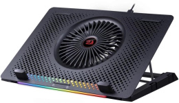 Подставка для ноутбука Redragon Ivy, 15.6", 360х250х55 мм, 2хUSB, вентиляторы 5 х 140 мм, 890г, черный [77905]