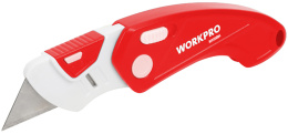 Нож строительный WorkPro WP211004 (складной, универсальный, быстросменный механизм для легкой смены лезвий, используйте стандартные лезвия кухонных ножей, легкая прочная ручка)