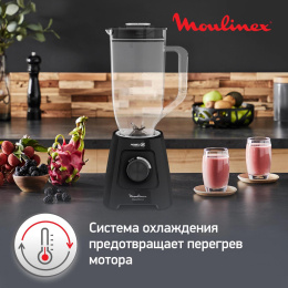 Блендер Moulinex Blendforce LM458810, стационарный, черный