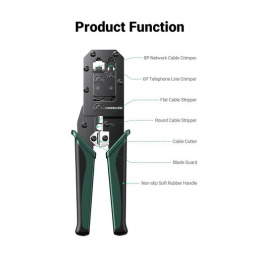 Обжимные клещи UGREEN NW136 70683 Crimping Tool. Цвет: черно-зеленый