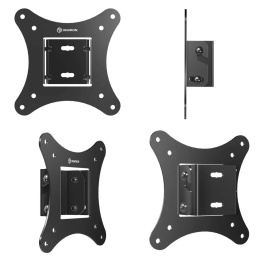 Кронштейн ONKRON/ 10-32" макс. 100*100, наклон -5"+15", поворот 0", вылет от стены 30-43мм, вес до 20кг, черный ONKRON SN31 BLACK