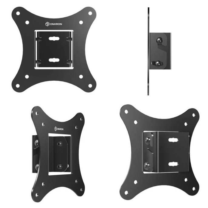 Кронштейн ONKRON/ 10-32" макс. 100*100, наклон -5"+15", поворот 0", вылет от стены 30-43мм, вес до 20кг, черный ONKRON SN31 BLACK