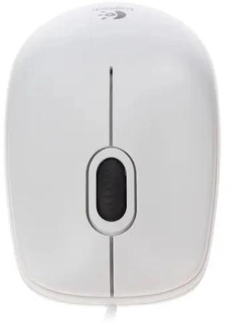 Мышь проводная Logitech B100, оптическая, USB, 1000dpi, белый [910-003360]
