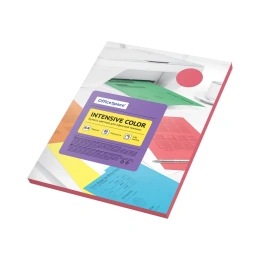 Цветная бумага OfficeSpace Intensive Color A4, 80 г/м2, 100 листов, красный IC_38230