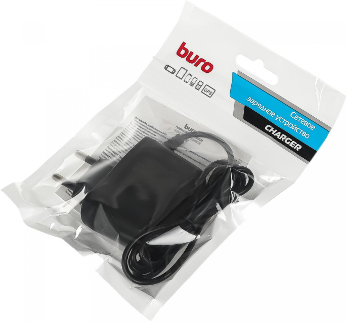 Сетевое зарядное устройство Buro BUWC1, USB-C, 10Вт, 2A, черный [buwc10s00cbk]