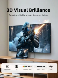 Адаптер CABLETIME CP46G (CT-DHF8K-AG) 8K Micro HDMI/HDMI «папа-мама» - алюминий + корпус из ПВХ