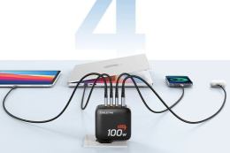 Зарядное устройство CABLETIME G100B (CT-GAN100-PB) GaN PD3.0 3C1A 100 Вт, черный
