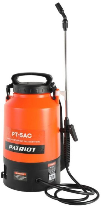 Опрыскиватель Patriot PT-5AC аккум. наплеч. 5л оранжевый/черный 755302540