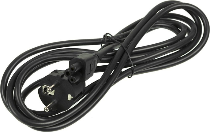 Кабель питания NingBo IEC C5 3-pin - Евровилка, 1.8м, черный [ncable]