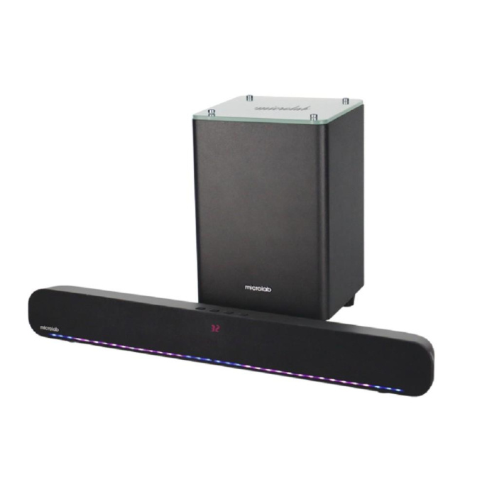 Акустика Microlab Rockbar500 саундбар 2.1, 60 Вт, частота 55-20000 Гц, Bluetooth, цвет черный