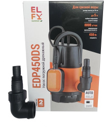 Насос дренажный ELFY EDP450DS, центробежный, погружной, 8000л/ч [100064192437]