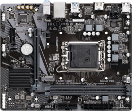 Материнская плата Gigabyte H610M K DDR4 Soc-1700 H610 PCI-E 4.0x16 PCI-E 3.0x1 M.2 1GbE LAN 2xDDR4 3200MHz HDMI mATX RTL