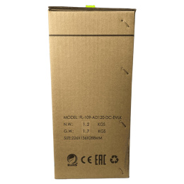 Корпус EVELK с блоком питания 120Вт/ Case Foxline EV-109-AD120 mITX, w/ ext.PSU 120W, DC-converter, w/2хUSB2.0+2хUSB3.0, 1x40mmFan, black, VESA, w/pwr cord, logo EVELK FL-109-AD120-DC-EVLK