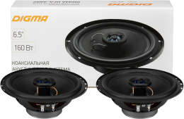 Колонки автомобильные DIGMA DCA-A602, 16.5 см 6 1/2 дюйм. , комплект 2 шт.