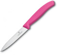 Нож кухонный Victorinox Swiss Classic 6.7606.L115 стальной для чистки овощей и фруктов лезв.80мм прямая заточка розовый