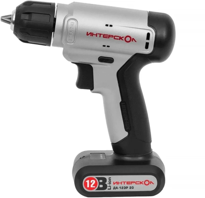 Дрель-шуруповерт Интерскол ДА-12ЭР 20 СМАРТ-Д, 1.5Ач,  без ЗУ,  с одним аккумулятором [883.0.1.00]