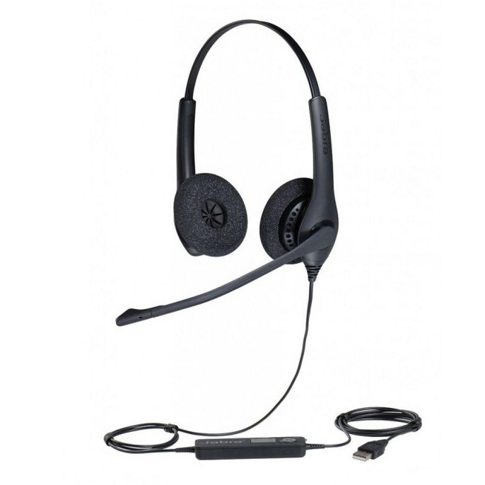 Наушники с микрофоном Jabra BIZ 1500 Duo черный 2.3м накладные USB оголовье 1559-0159