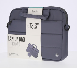 Сумка для ноутбука 13.3" HAMA Toronto, серый/голубой [00216567]