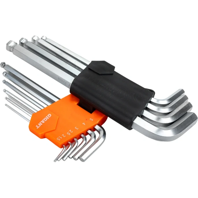 Набор шестигранных ключей с шаром 10 шт Gigant, размеры1,5-10мм, grf-123