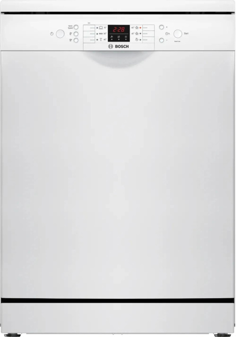 Посудомоечная машина Bosch Serie 2 SMS26DW00T, полноразмерная, напольная, 60см, загрузка 13 комплектов, белая