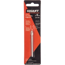 Сверло по стеклу/кафелю (6 мм; цилиндрический хвостовик) Gigant GDC 11082